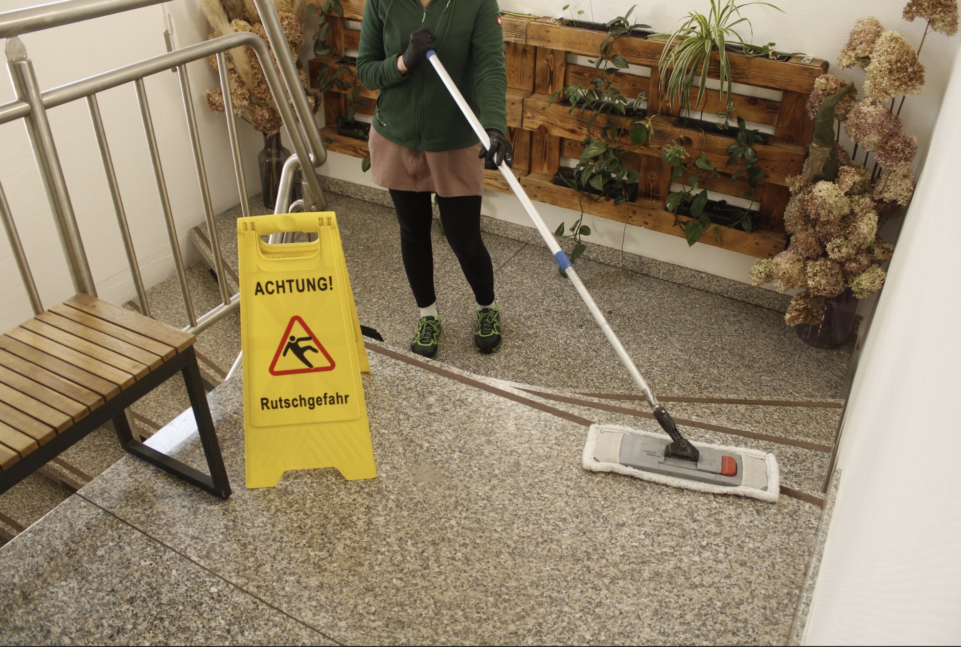 Das Team auf der Baustelle.