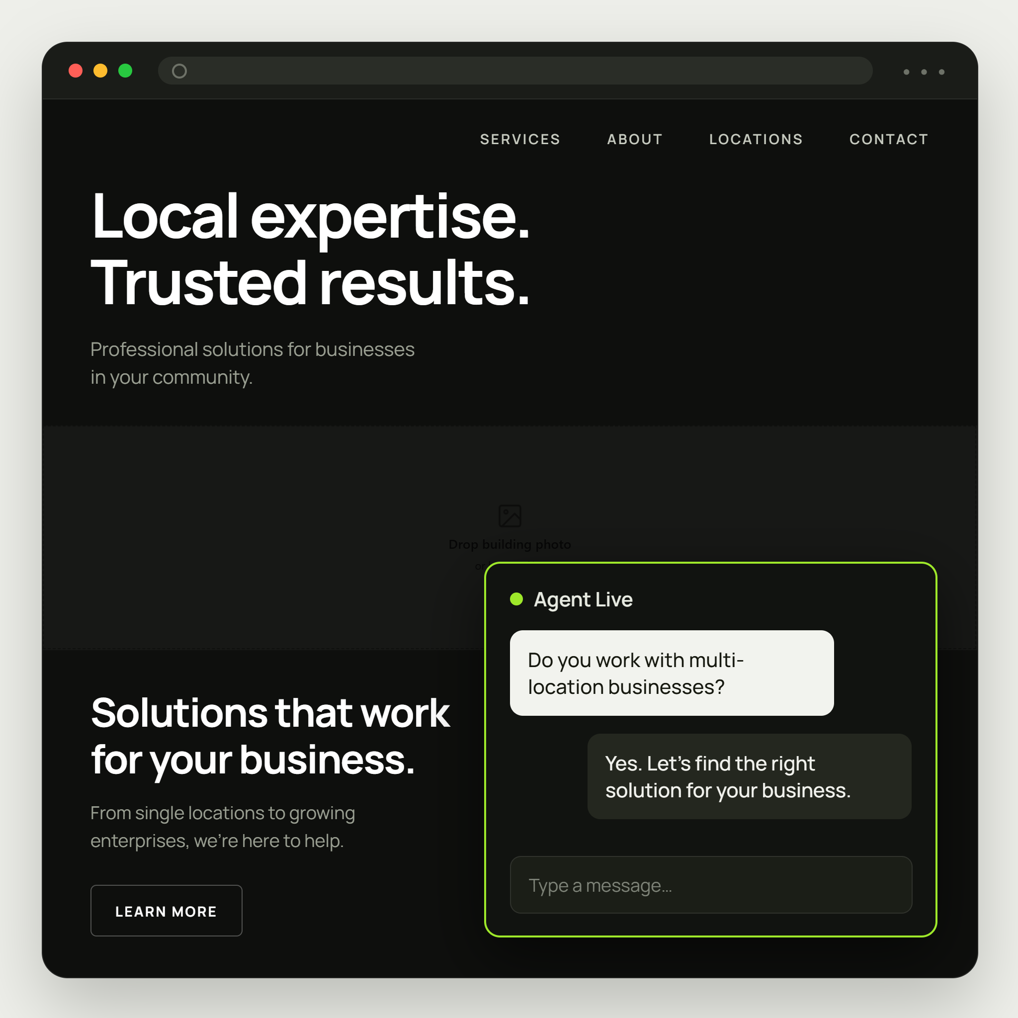 Website & Conversion Agent interface