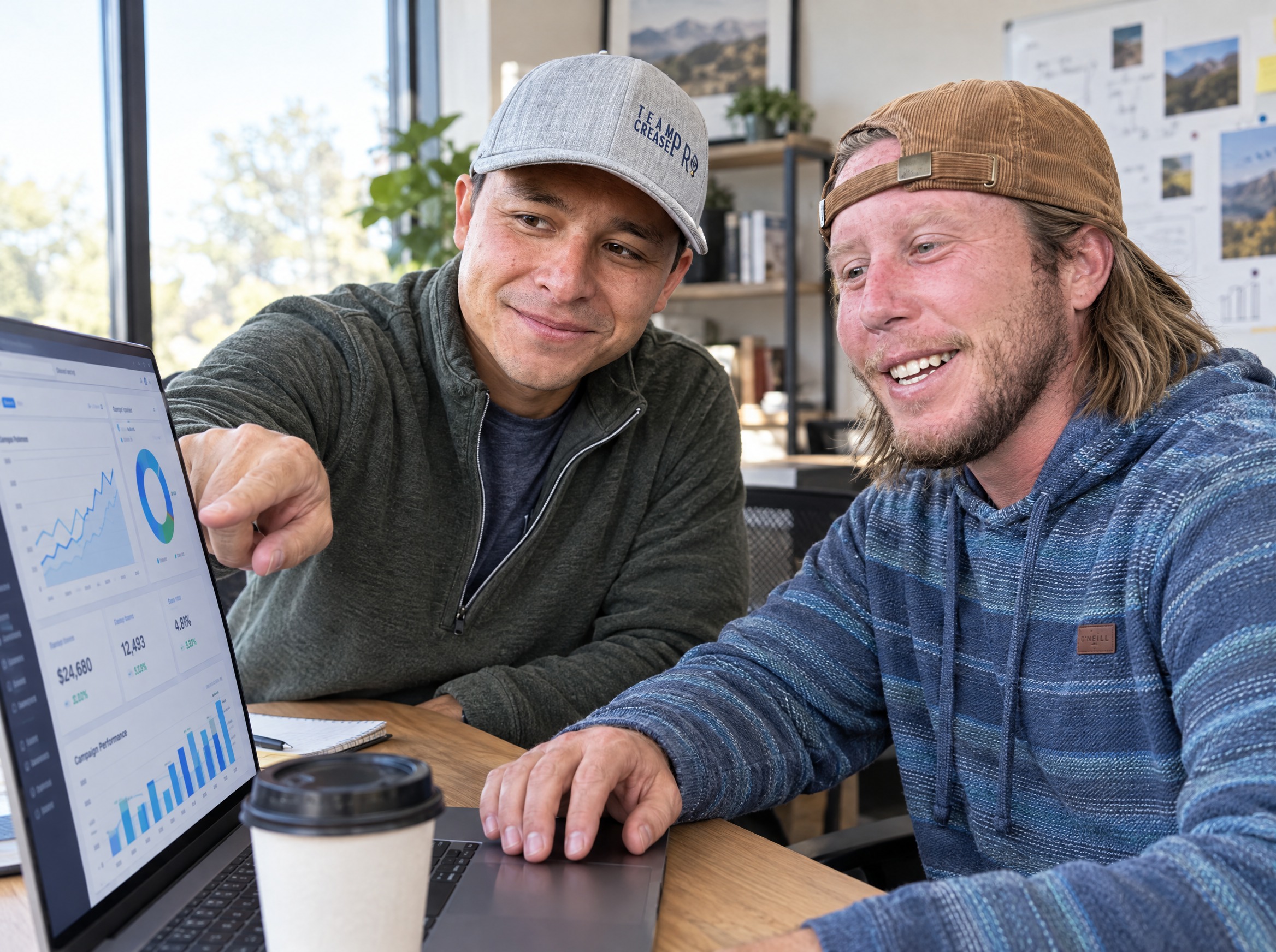 Business professionals collaborating on a growth strategy
