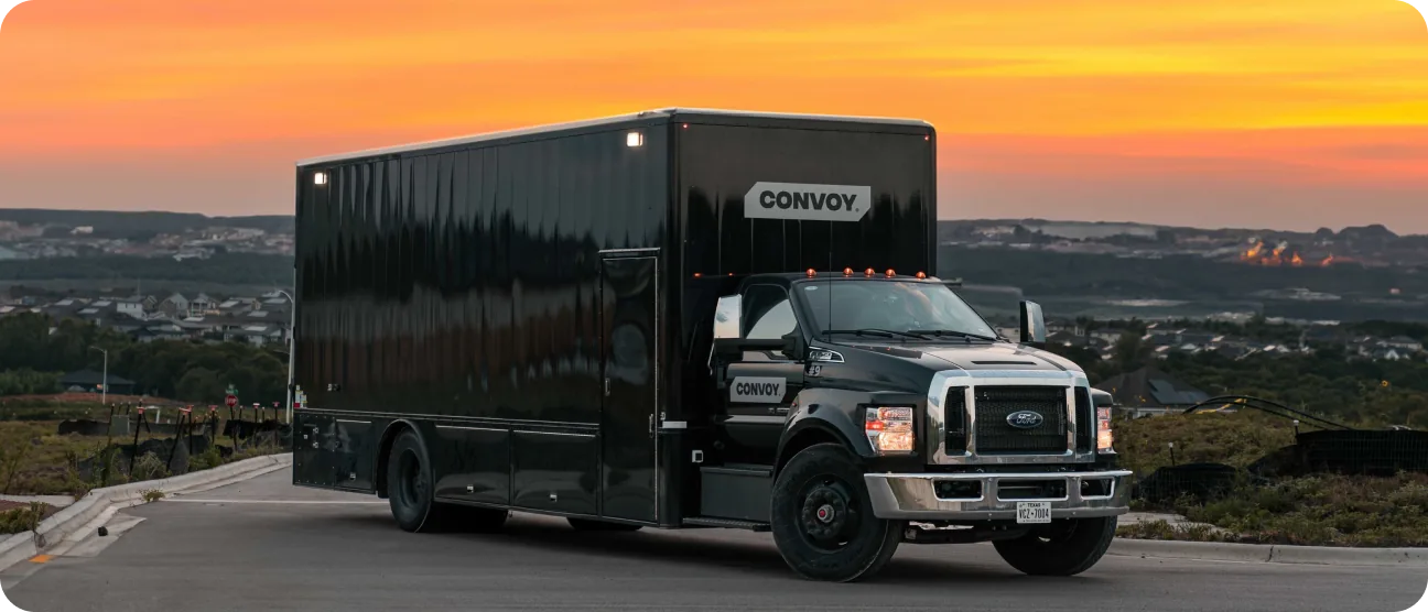 Convoy ATX truck at sunset