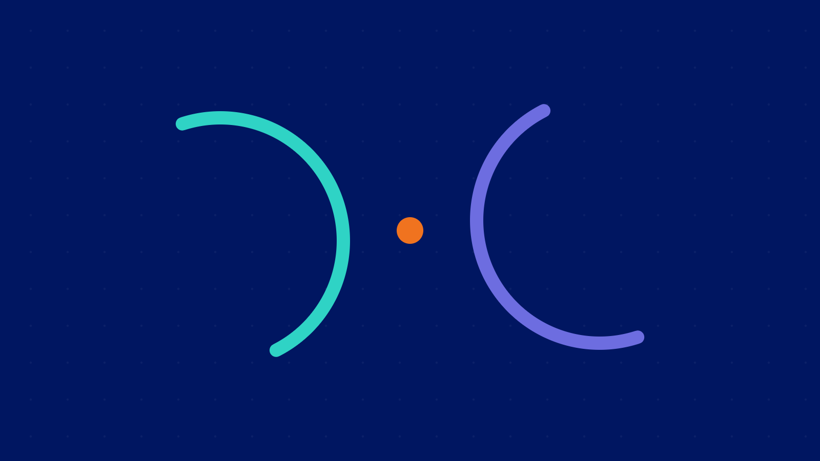 Two arcs converging on a single point, representing SEO and PPC meeting in one strategy