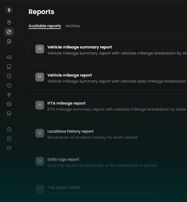 report log options generation
