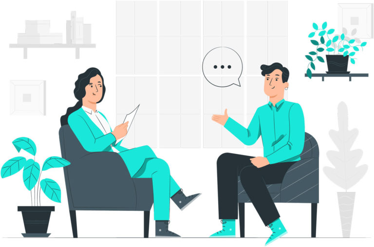 Rendez-vous avec un commercial qui écoute le prospect ou l'acheteur