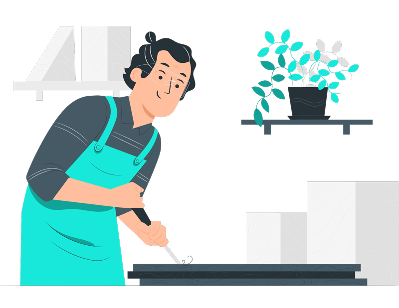 support de vente - ouvrier