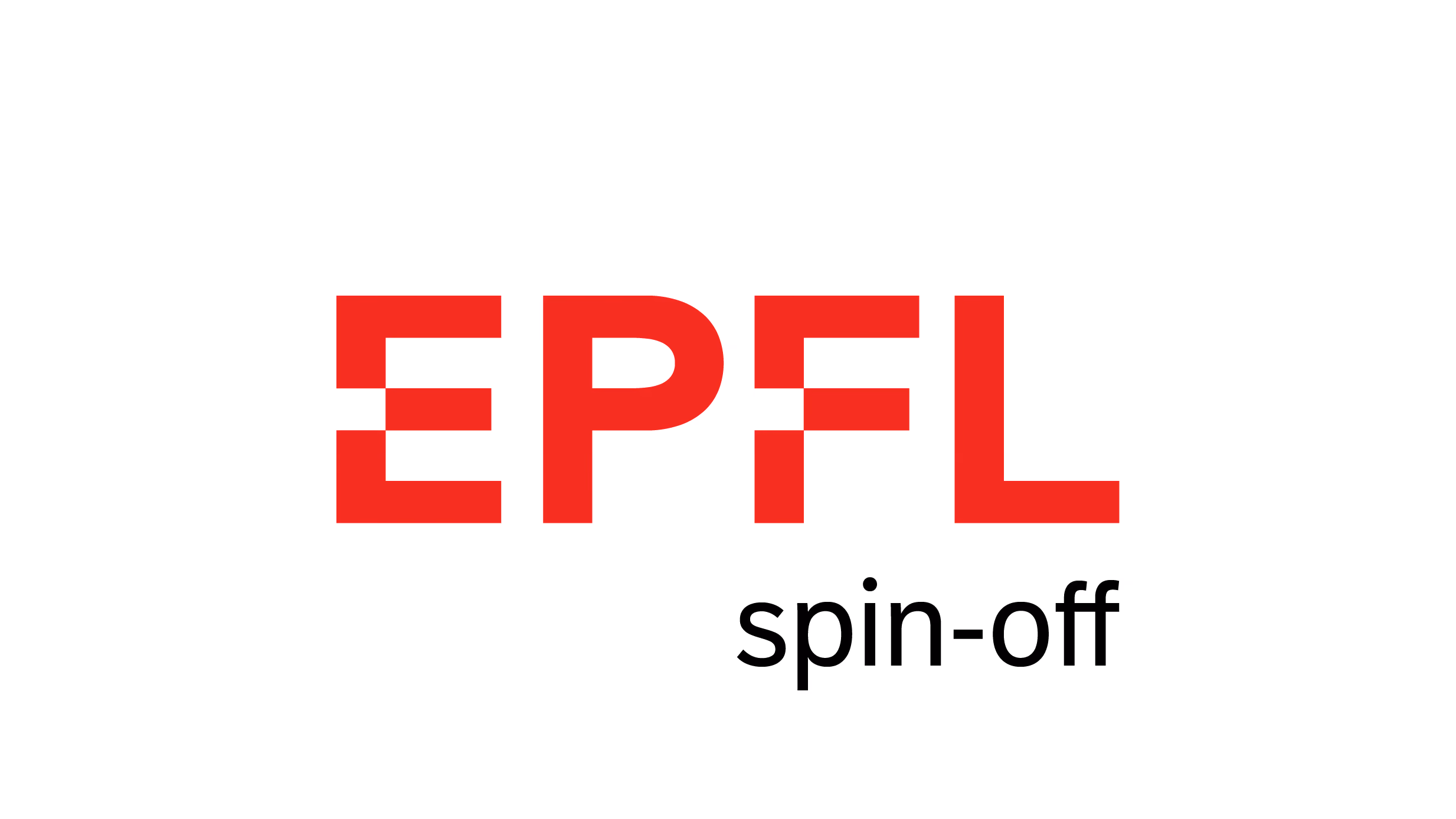 The red acronym EPFL in a bold, modern sans-serif font on a black background.