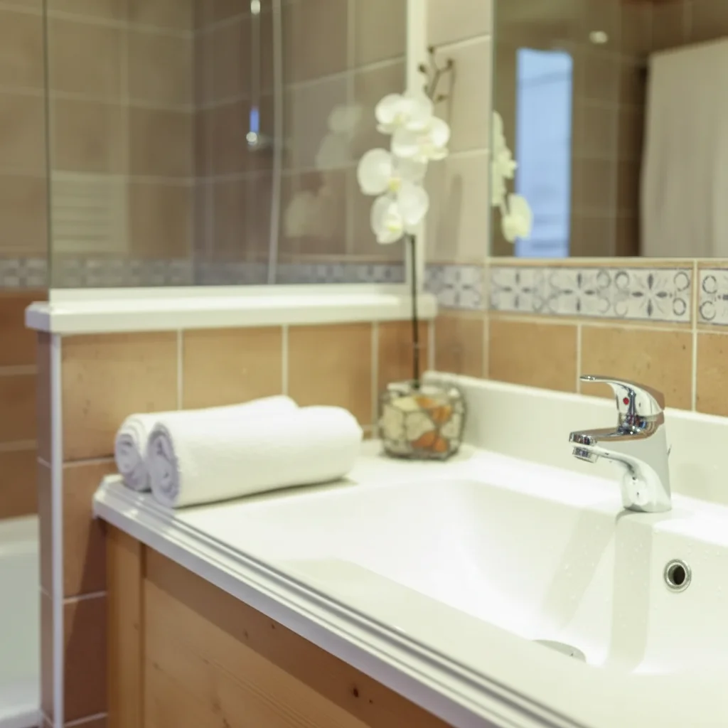 Bathroom macro at Les Alpages de Val Cenis