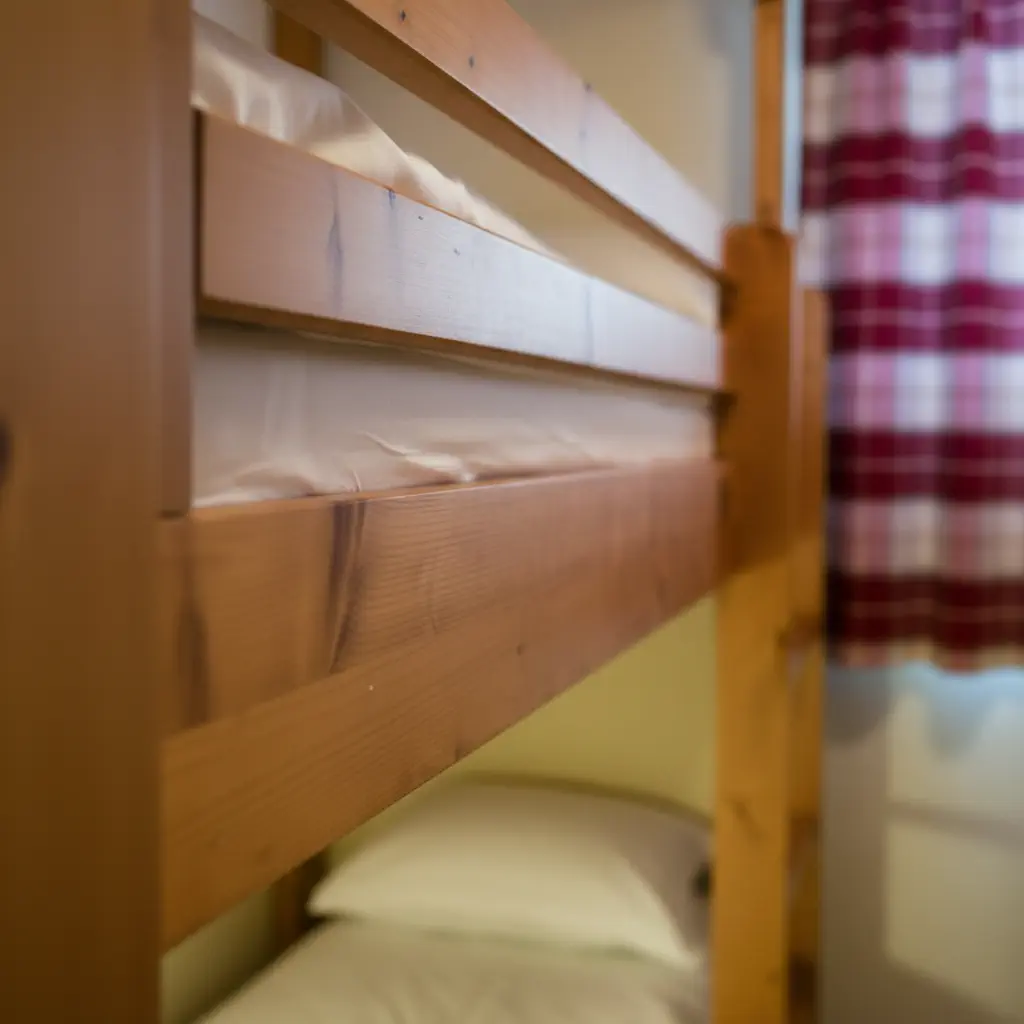 Bunk beds macro at Les Alpages de Val Cenis