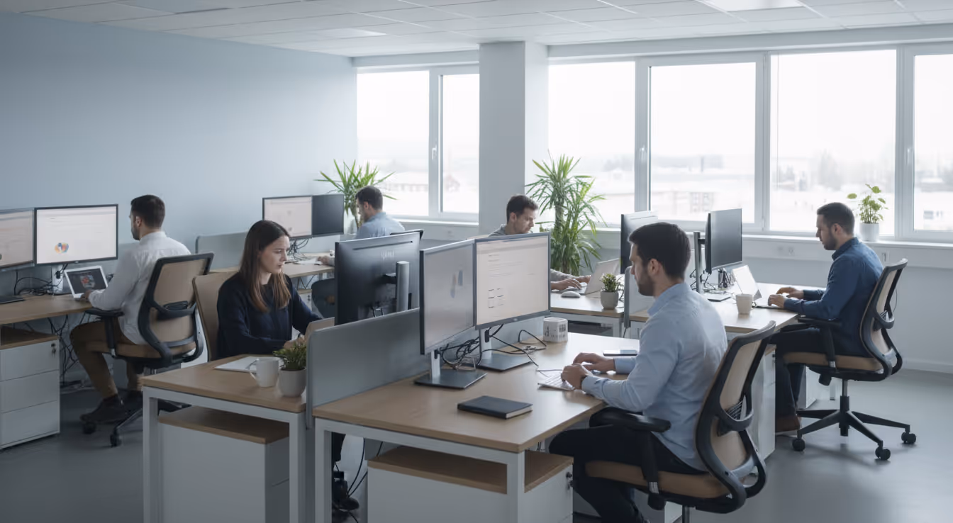 Team working on scalable e-commerce systems and real online business operations at Webgru