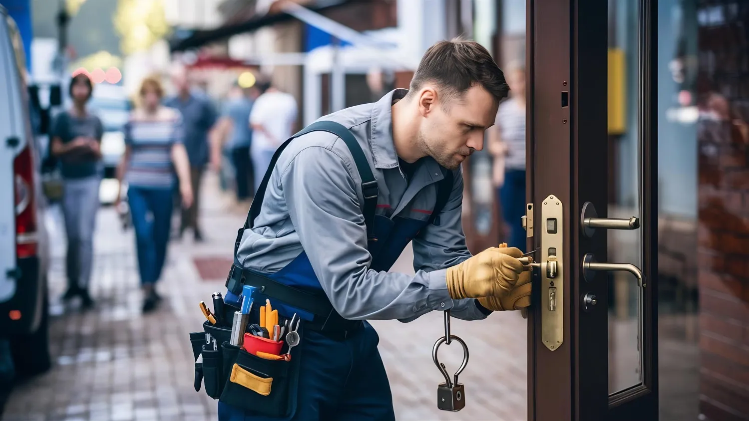 Commercial locksmith services in Dubai for office door lock repair