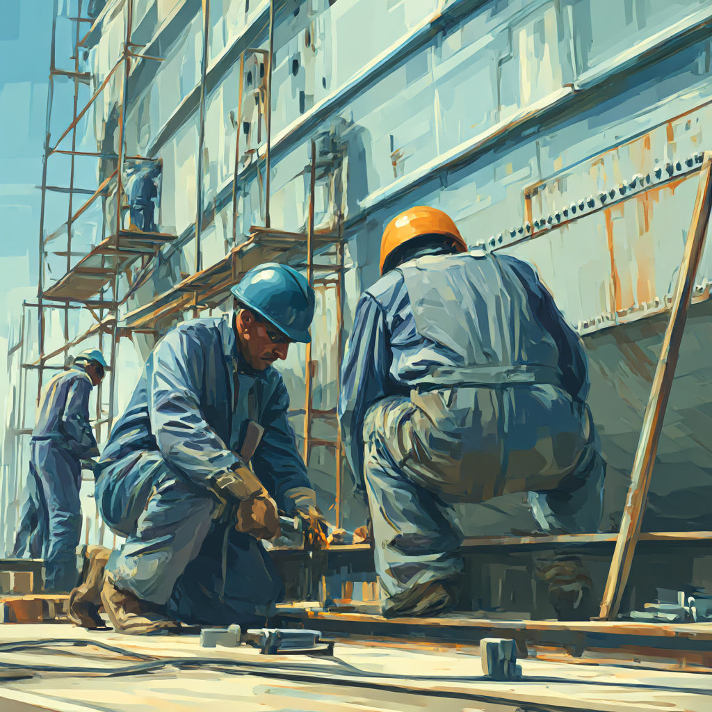 a man working on machine assembly
