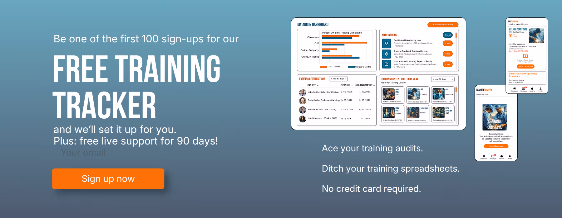 Free Employee Training Tracker Ad
