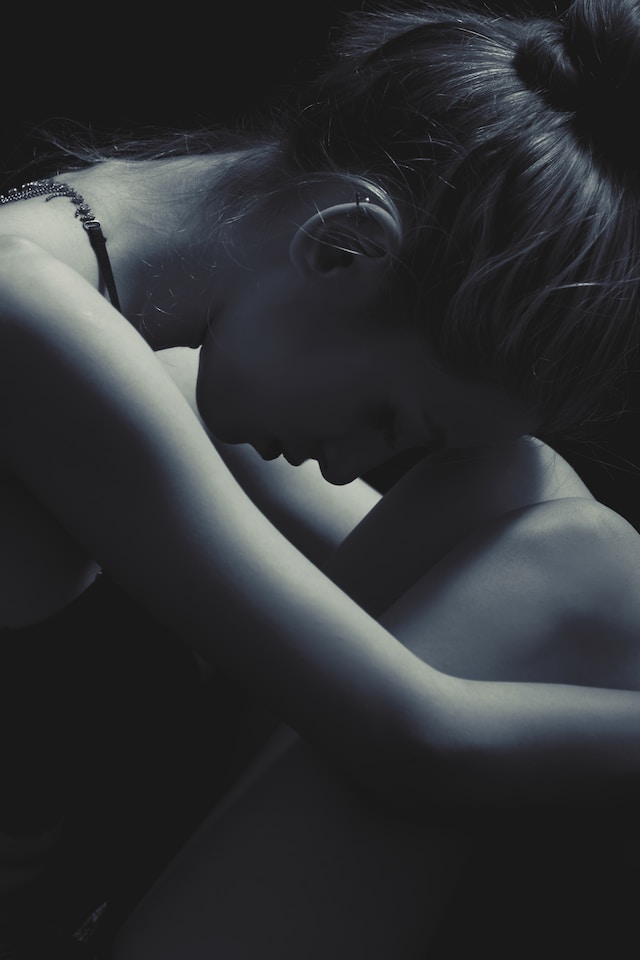 A stressed out and anxious woman