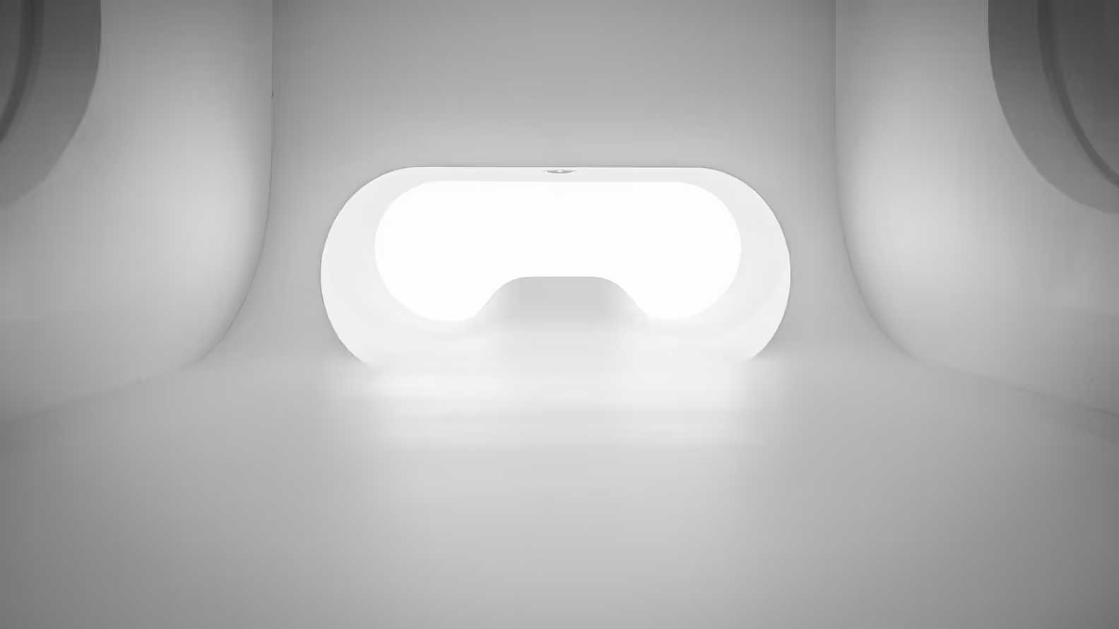 An open minimal futuristic white interior space, representing modern, innovativecreative concepts at Prompt AI Creative