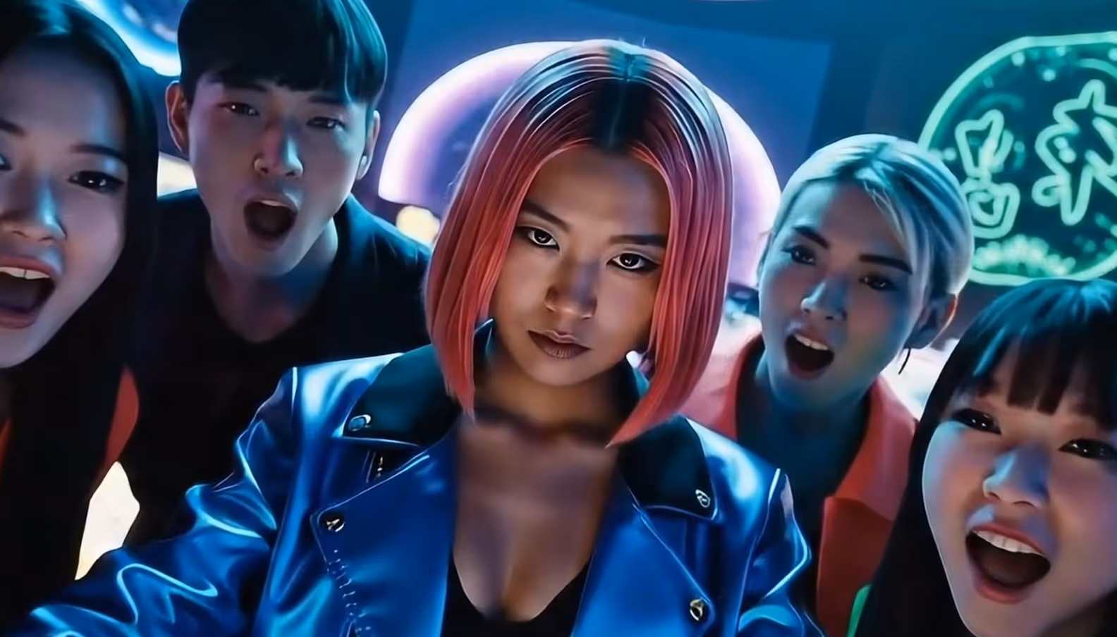 Group of AI-generated teenagers looking at the camera, representing diverse creative talent at Prompt AI Creative