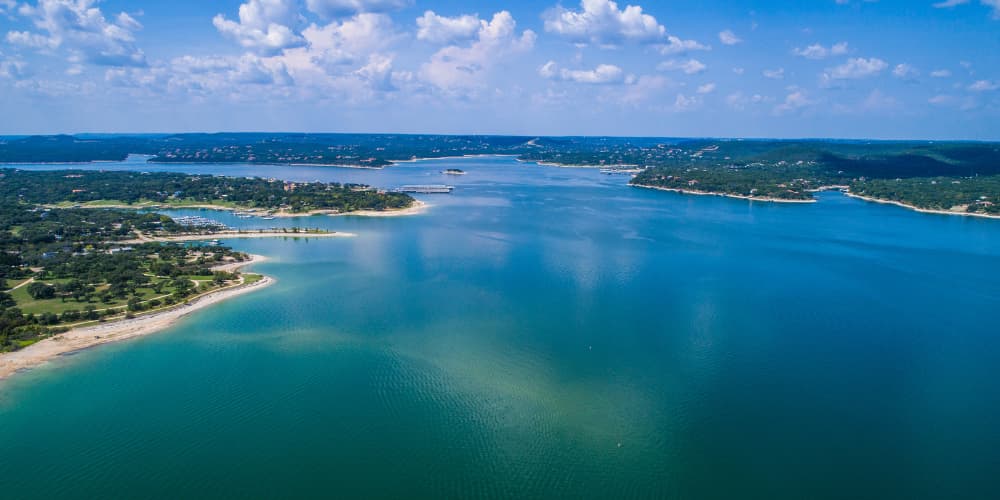 Residential street with oak trees and hillsides in Thousand Oaks, California