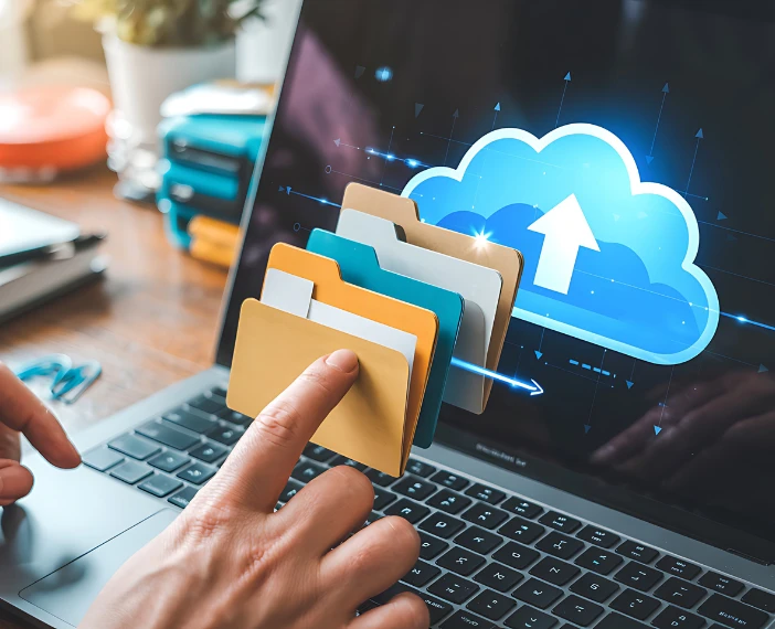 Image of files backed-up to the cloud