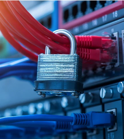 Image of lock on ethernet patch cables