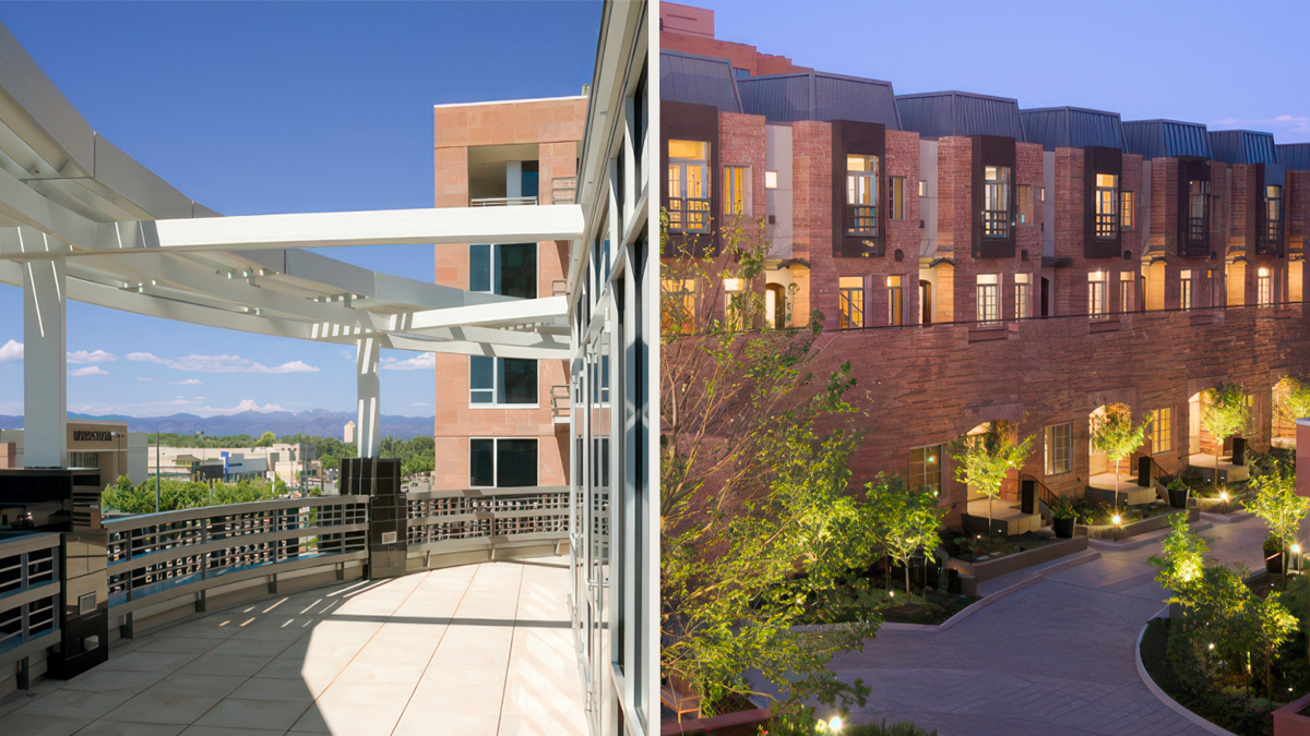 Two buildings side by side. 