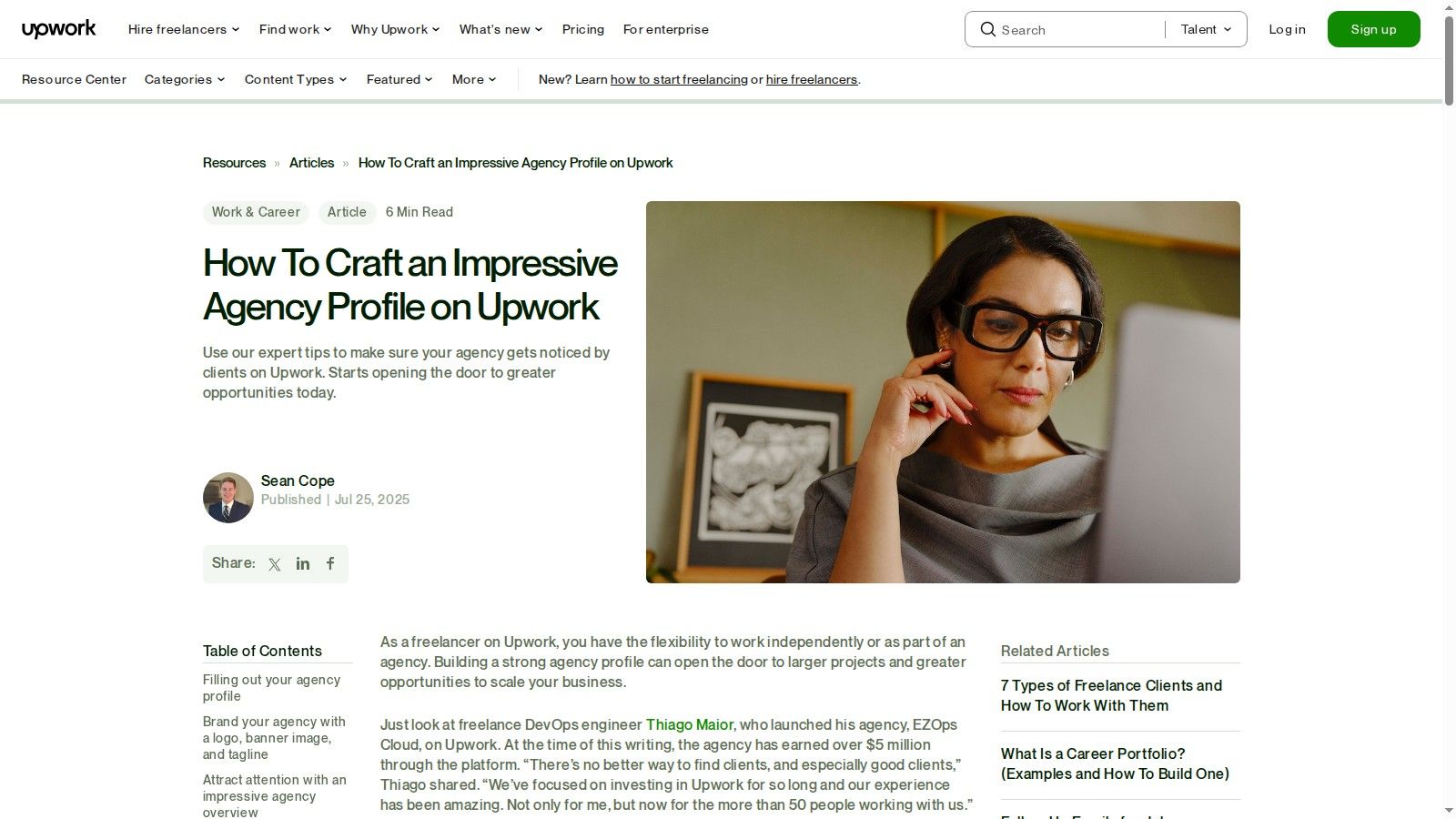 Upwork — How to Craft an Impressive Agency Profile on Upwork