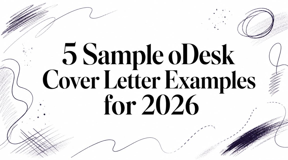 5 Sample oDesk Cover Letter Examples for 2026