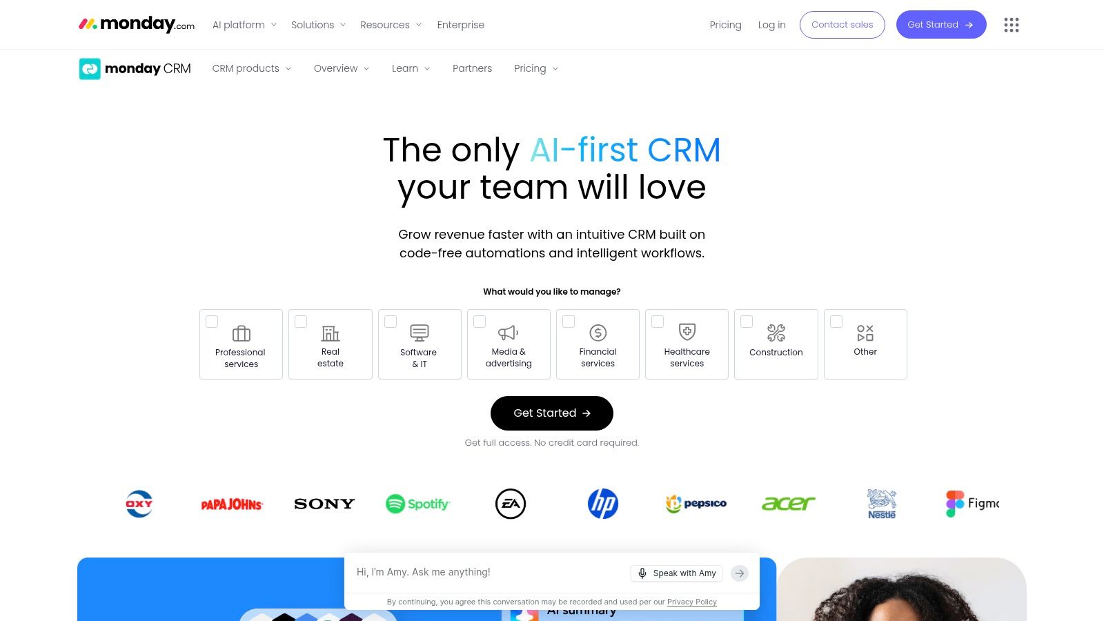 monday sales CRM