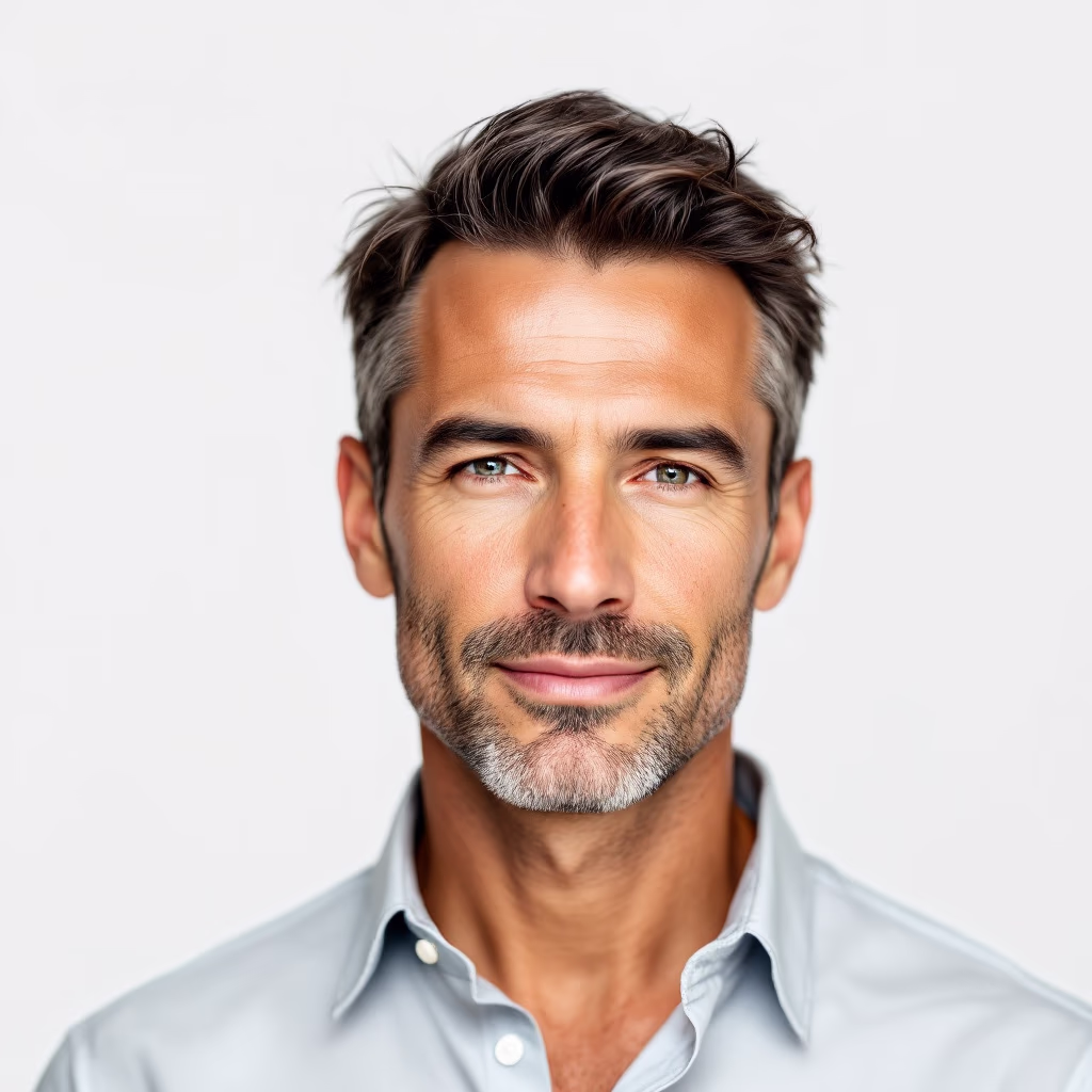 <subject>[headshot] image of customer (for a productivity tools business)</subject>