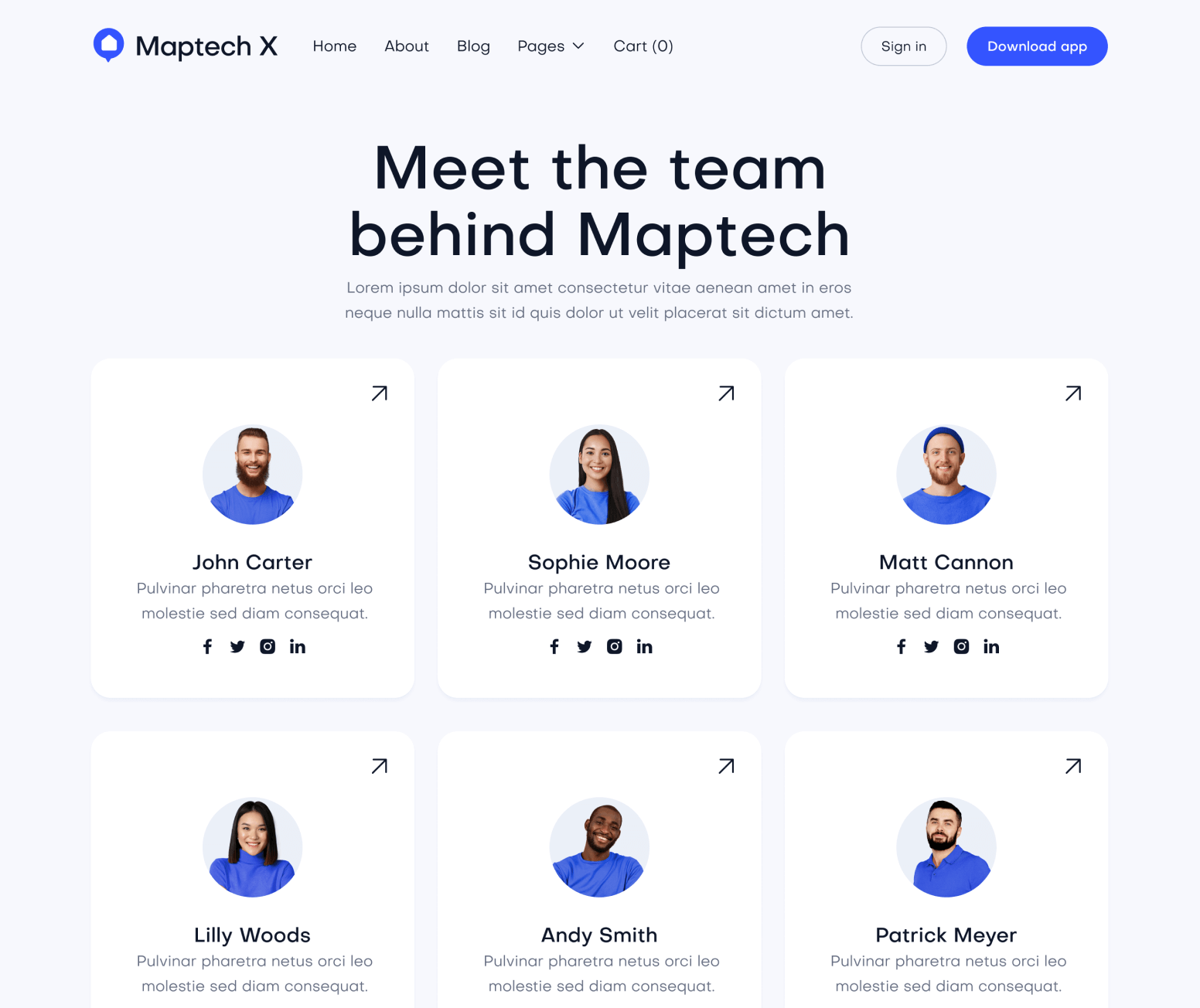 Maptech X - Team Main Page - Delivery Webflow Template