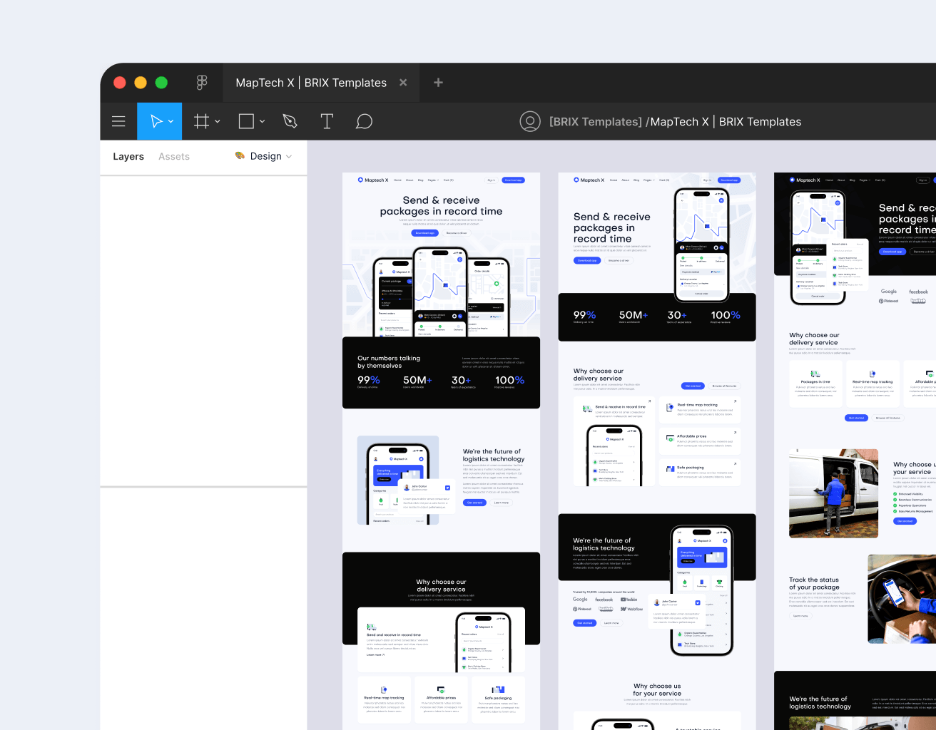 Maptech X - Figma File Included - Delivery Webflow Template