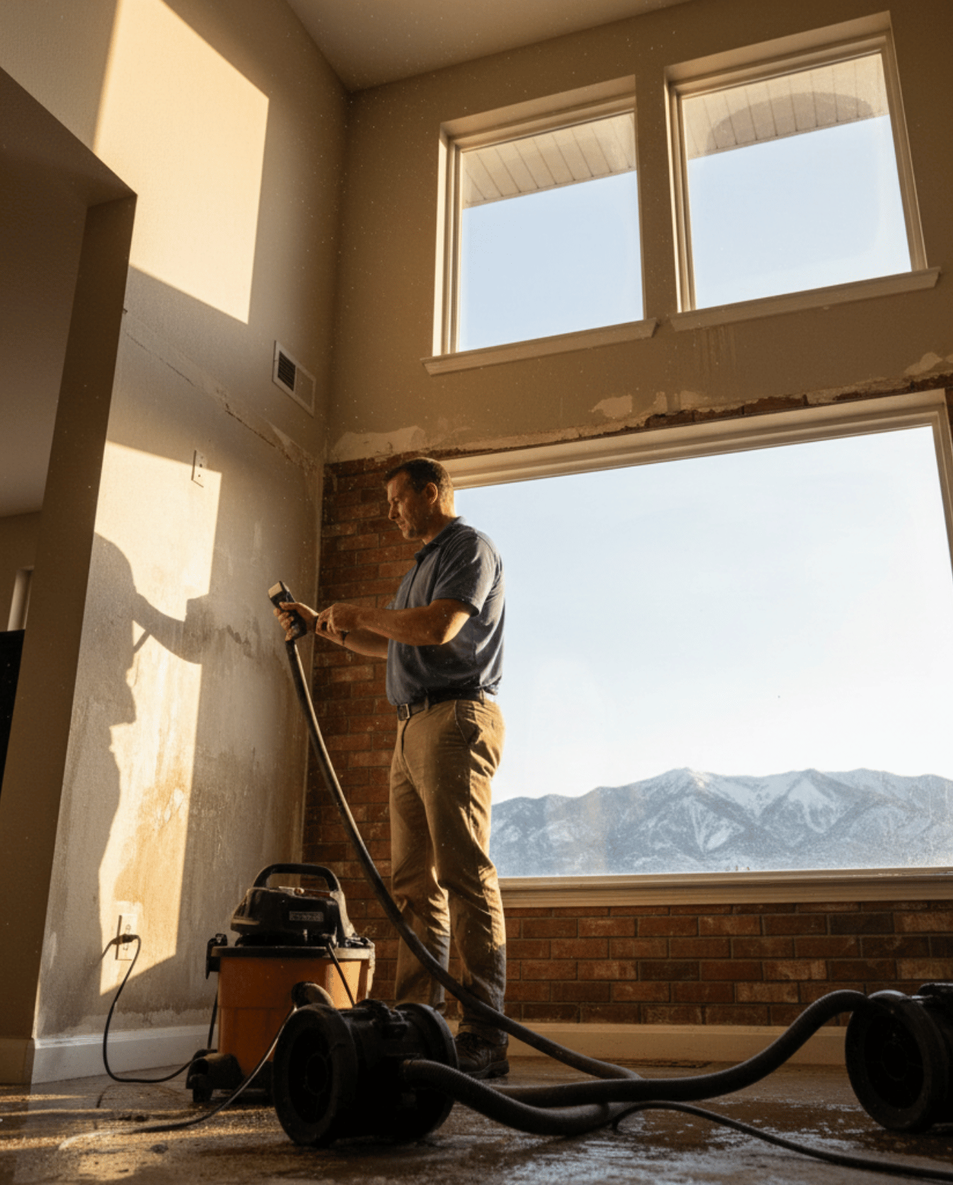 Residential water damage restoration in Salt Lake City, Utah. 