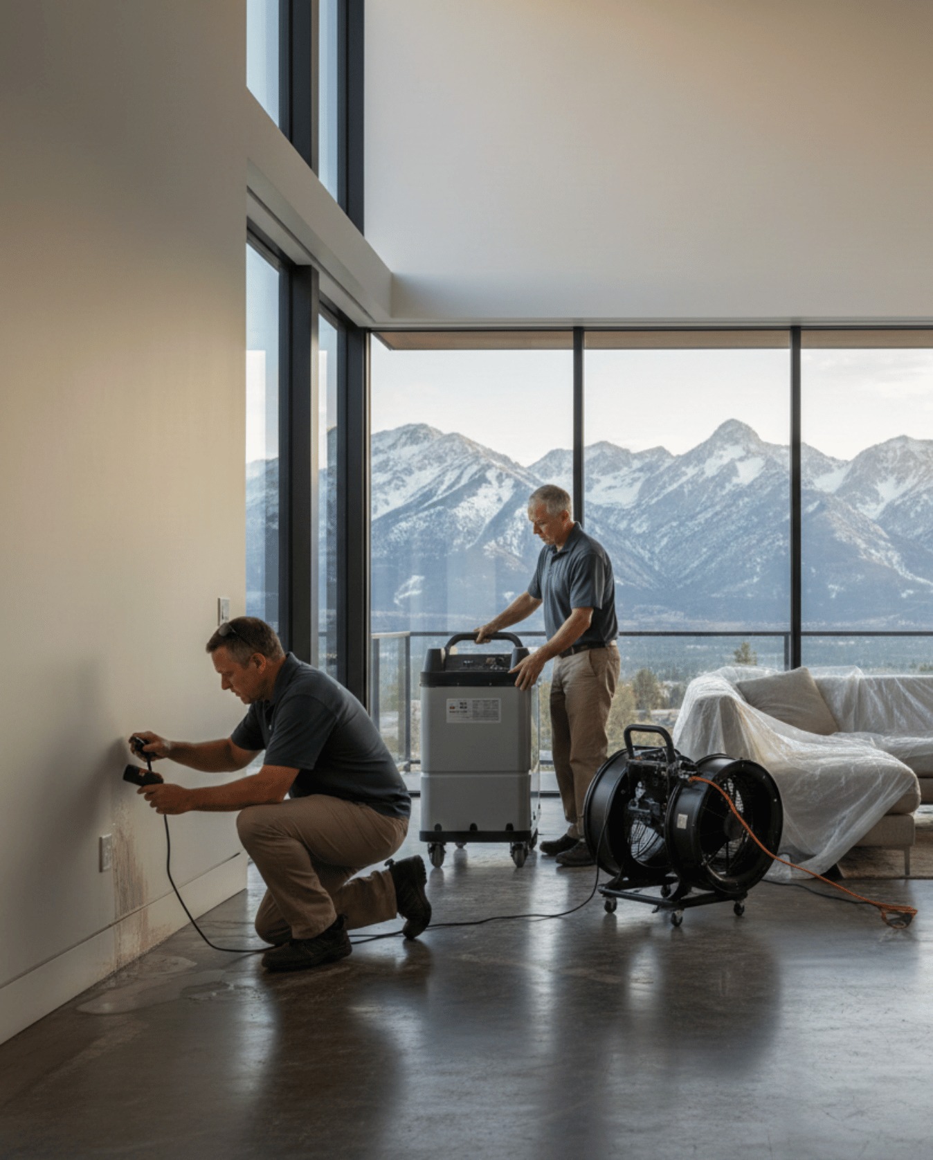 Residential water damage restoration in Salt Lake City, Utah. 