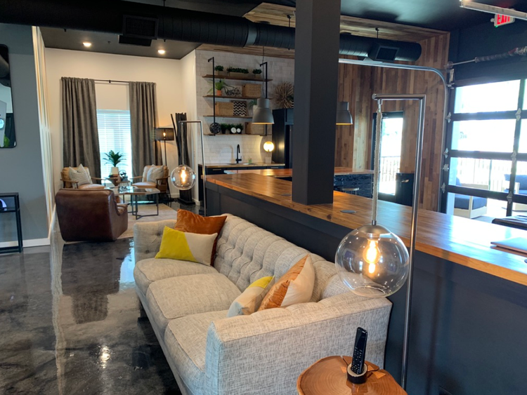 clubhouse seating area with sofas and chairs