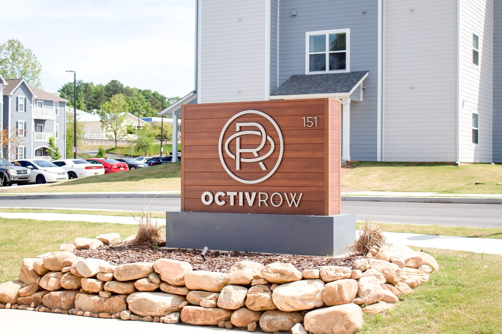 Octiv Row exterior logo sign