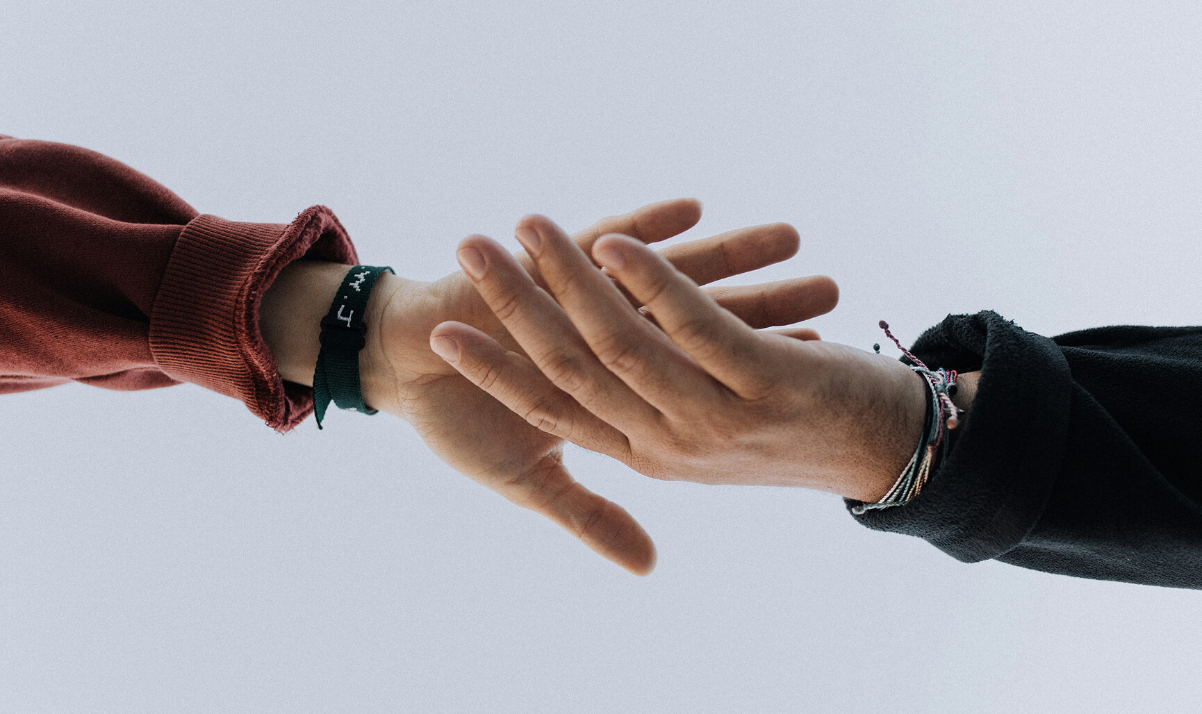 two people shaking hands