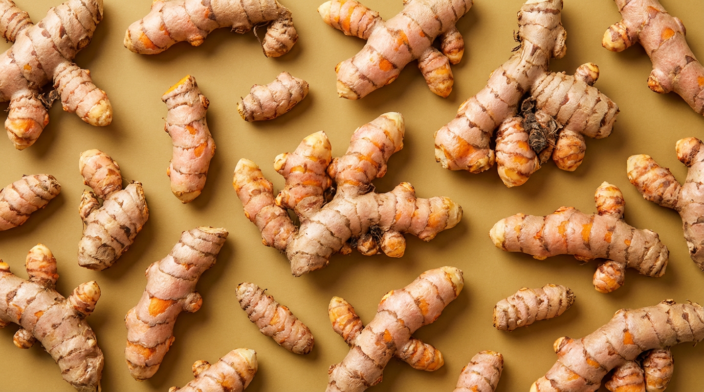 Fresh turmeric roots sourced from farms for quality-controlled export processing