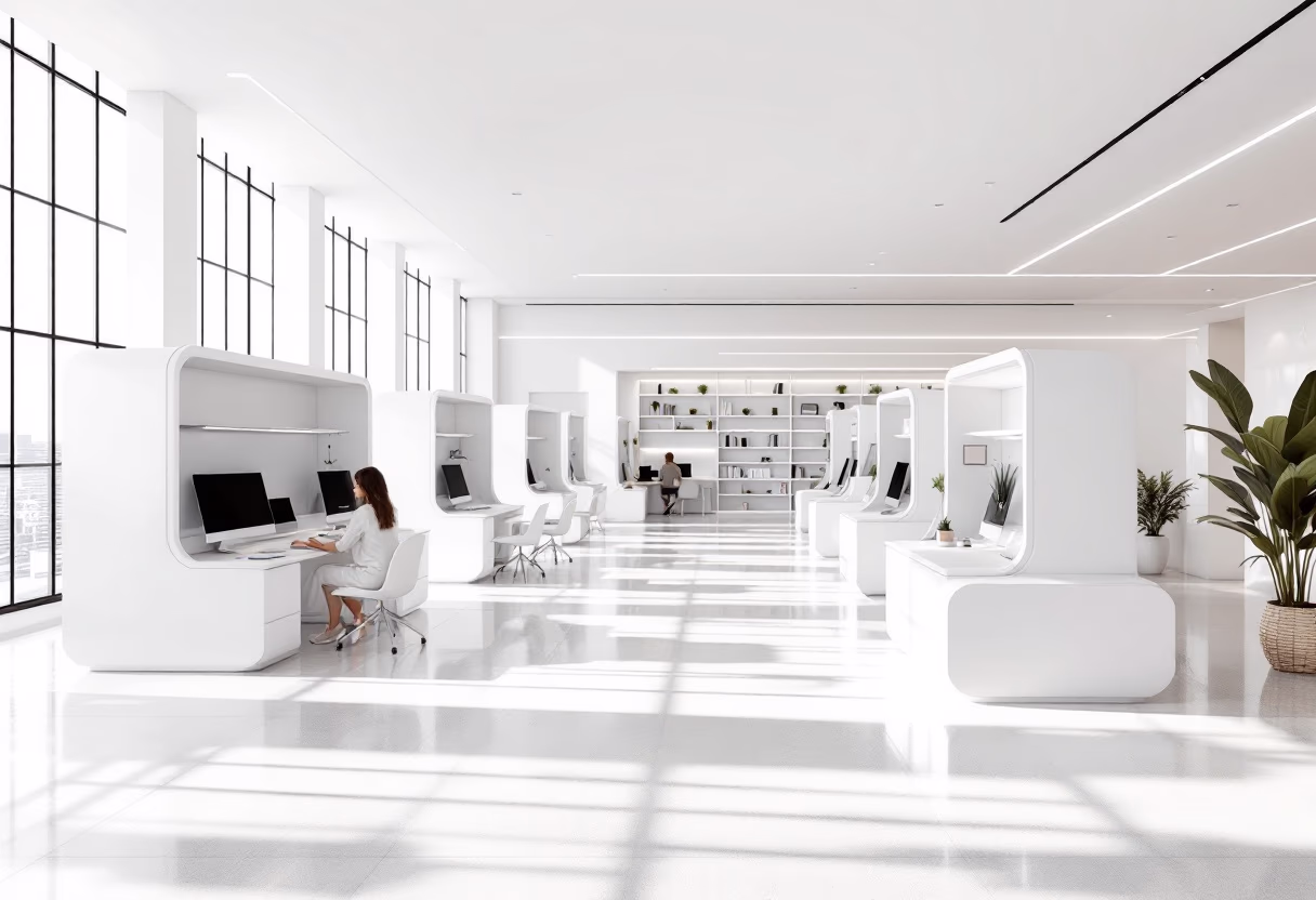 <subject>[background image] image of modern library (for an edtech)</subject>