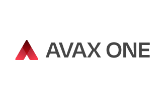 AVAX ONE logo with stylized red A icon.