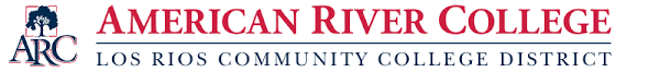 Logo of American River College with text 'American River College' and 'Los Rios Community College District'.
