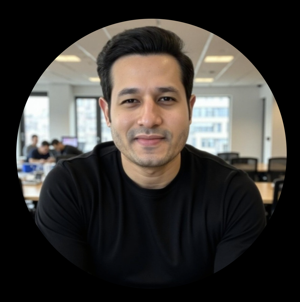 Simple user profile icon with a circle for the head and a curved line for shoulders on a beige background.