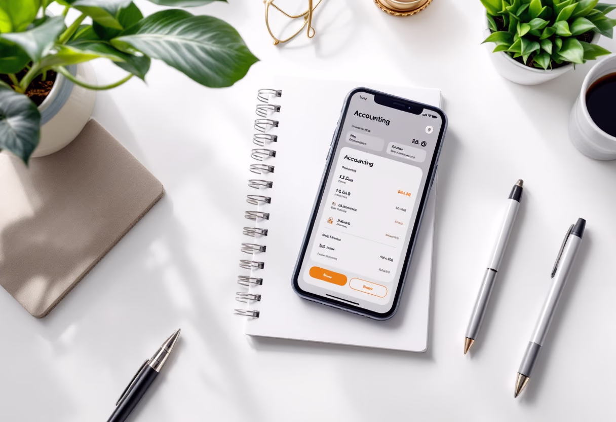 image of phone and notepad