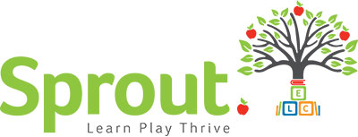 logo of sprout learn play thrive