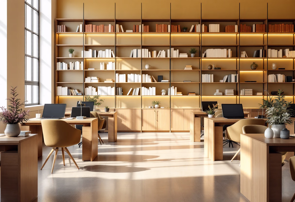 [background image] image of a study space (for a university)