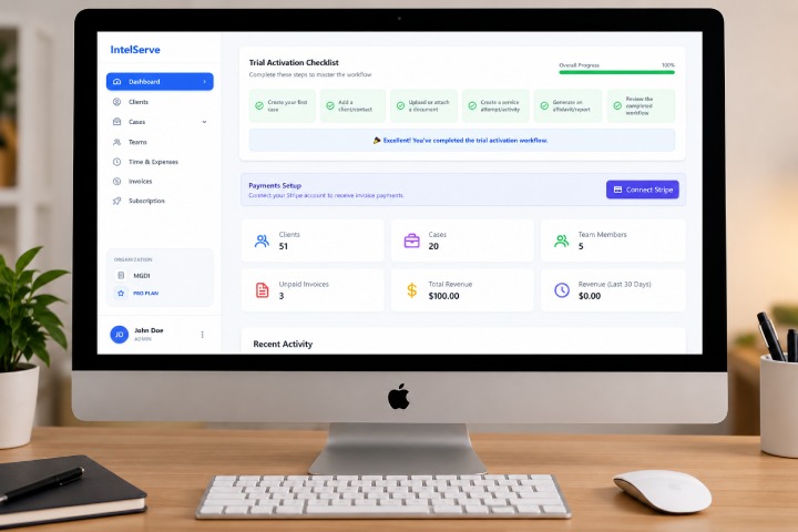 [interface] screenshot of core features (for a ai legal tech company)