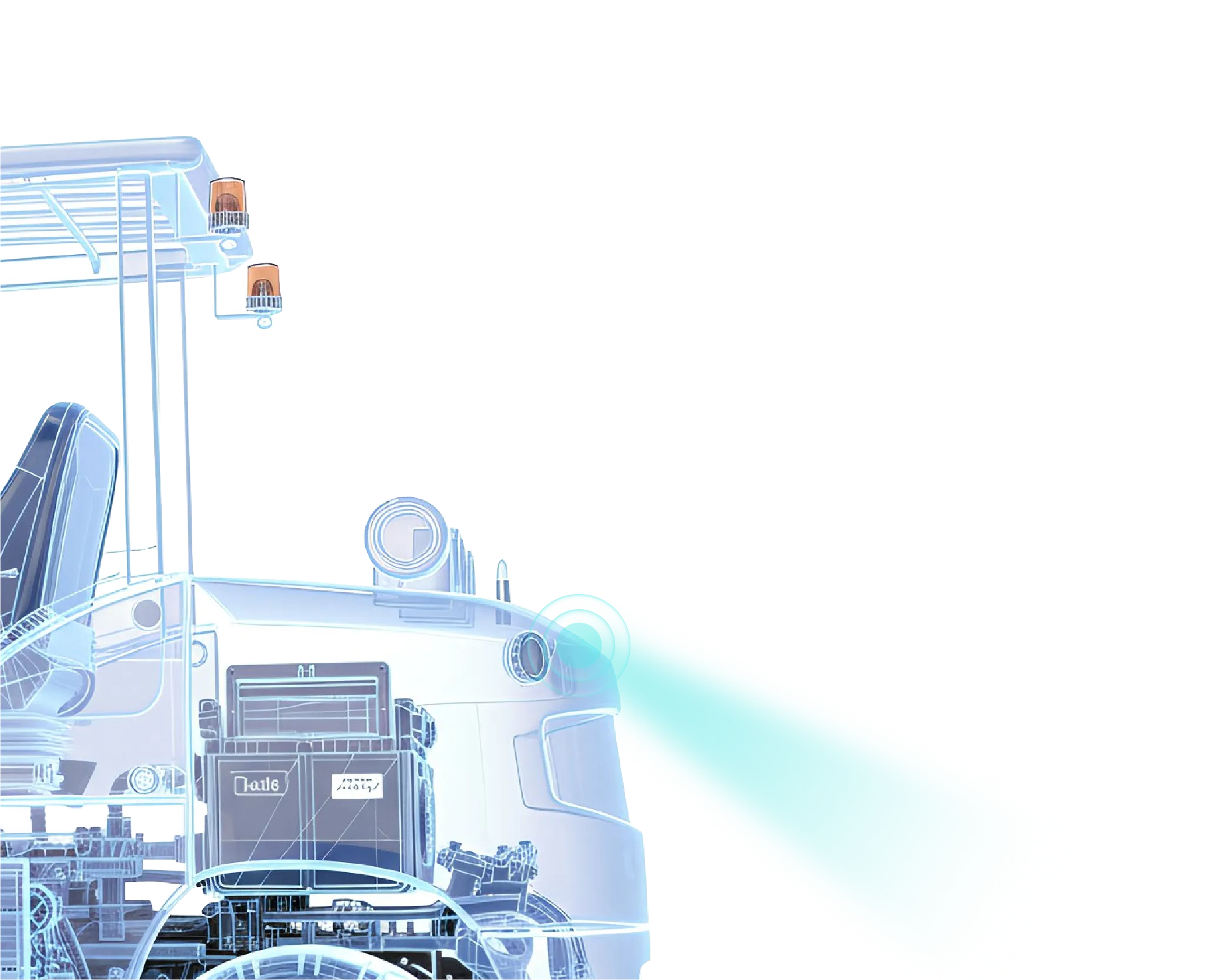 BLUE Dot reversing safety light for forklifts in Australia