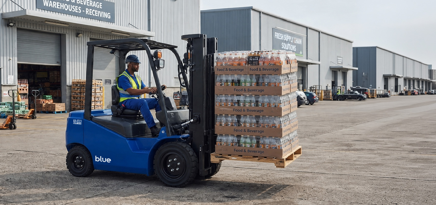 Blue Stacker for warehouse storage in Australia