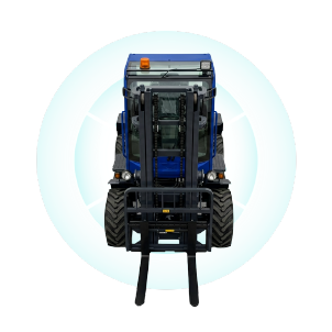 Blue 360 safety monitoring system on Blue Site RWS forklift