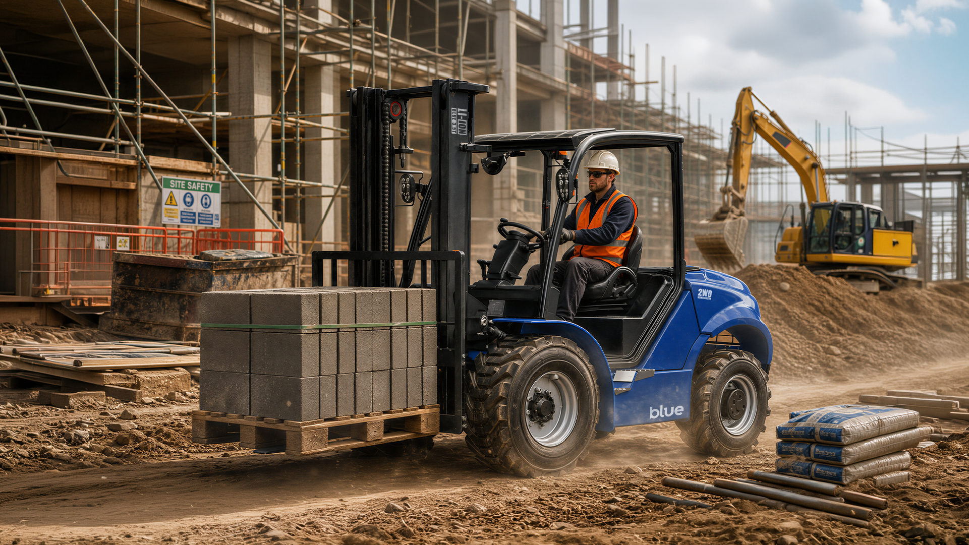 Blue Stacker for warehouse storage in Australia