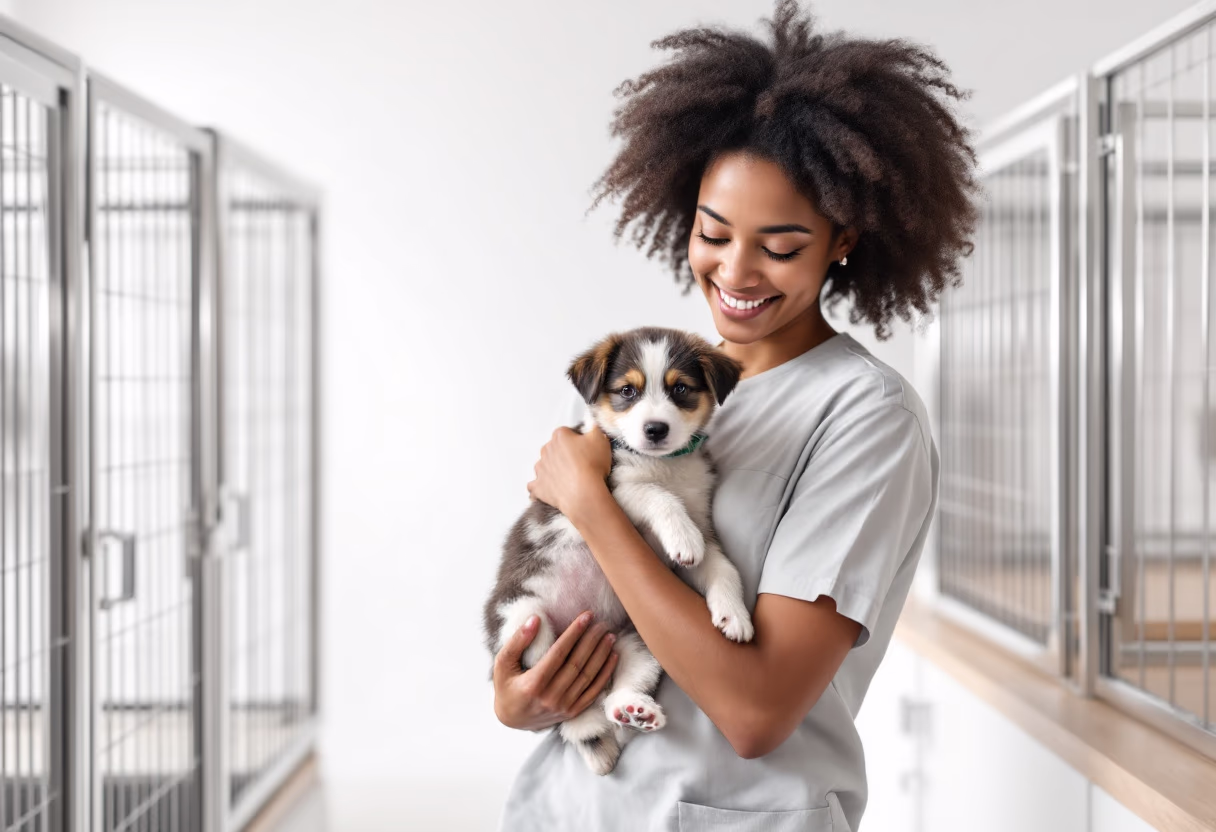 image of volunteers with animals