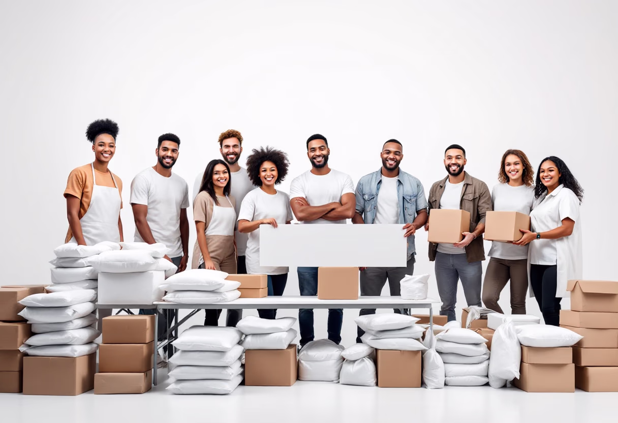 image of volunteers working at an event
