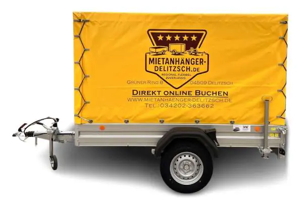 Kompakter Planenanhänger mit kräftigen 1.125 kg Nutzlast. Innenmaß 2,52 x 1,30 x 1,55 m (H). Plane flexibel zu öffnen oder abnehmbar für überhohe Ladung. Ideal für Umzüge, schwere Möbel und gewerbliche Transporte. Auflaufbremse, wendig trotz hoher Tragkraft. 100 km/h zugelassen. Führerschein BE oder Klasse 3 erforderlich. Kompakt und kraftvoll.