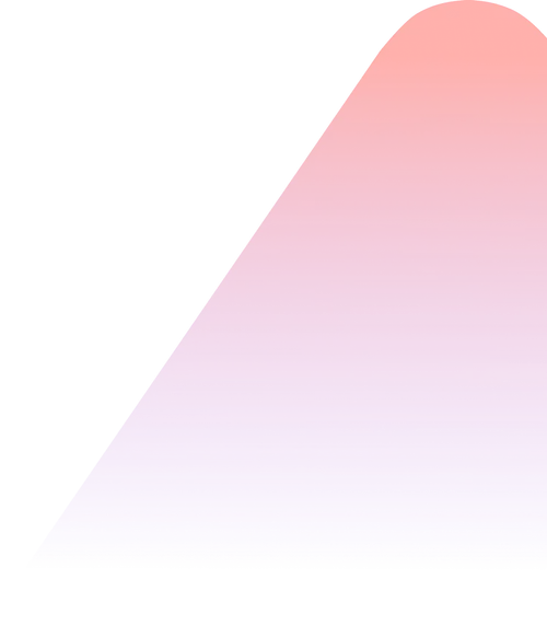 Abstract geometric shape with a rounded top corner and a gradient filling from coral red at the top to purple at the bottom.